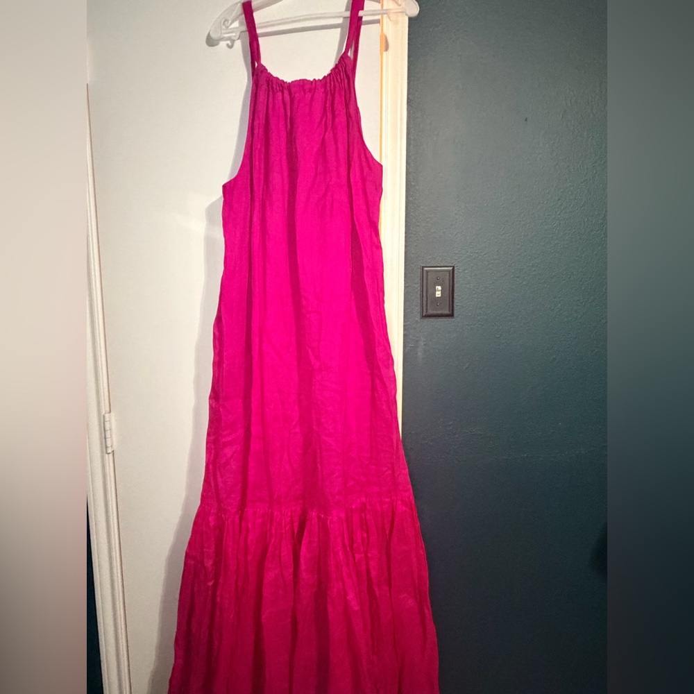 Banana Republic Fuchsia Sleeveless Maxi Dress